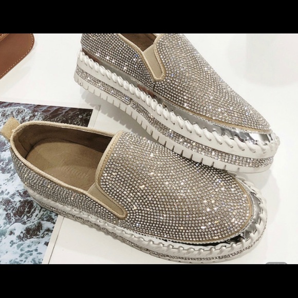rhinestone platform sneakers